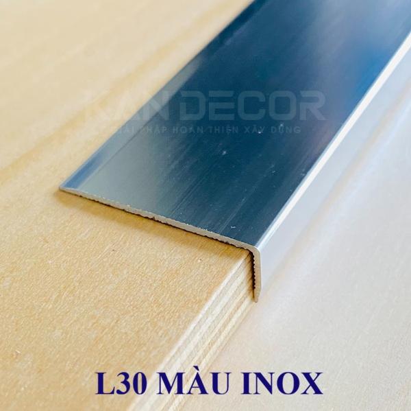 Nẹp Nhôm L30 Màu Inox