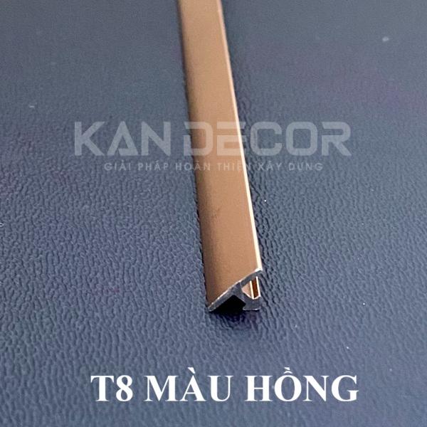 Nẹp Nhôm T 8 màu hồng