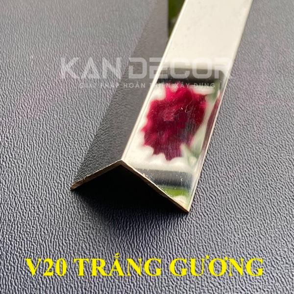 Nẹp Inox V20 Trắng Gương