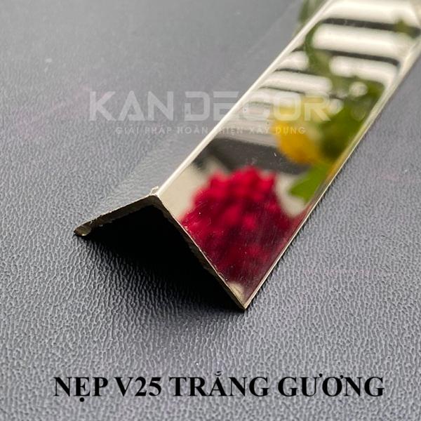 Nẹp Inox V25 Trắng Gương