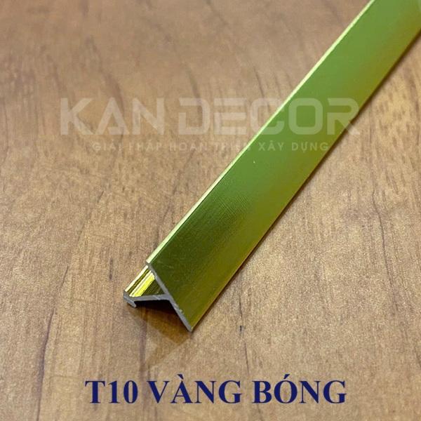 Nẹp Nhôm T10 Vàng Bóng