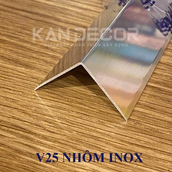 Nẹp Nhôm V25 Màu Inox