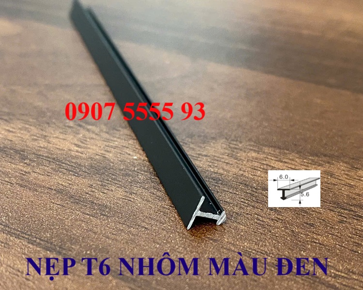 Nẹp T6 Nhôm Màu Đen