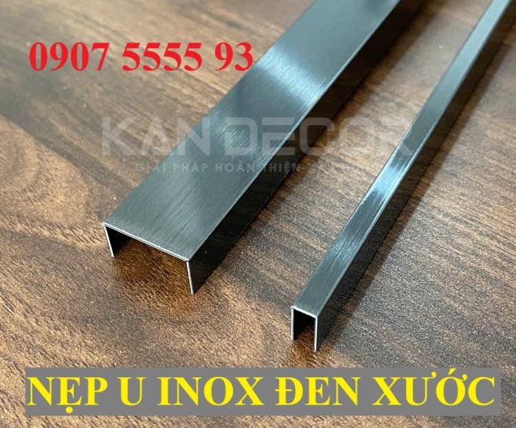 NẸP U INOX ĐEN XƯỚC TRANG TRÍ