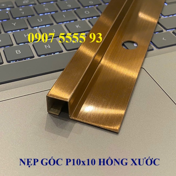 Nẹp Góc Ốp Gạch KT10 Xước Hồng