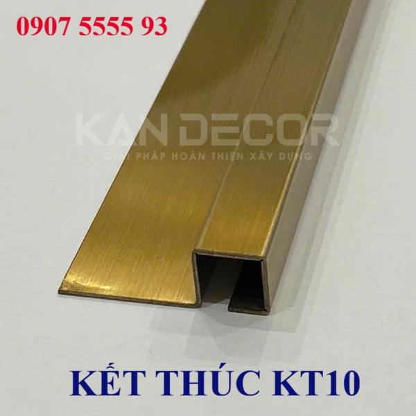 Nẹp Góc Ốp Gạch KT10 Vàng Xước